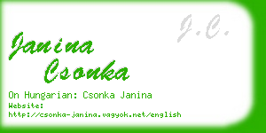 janina csonka business card